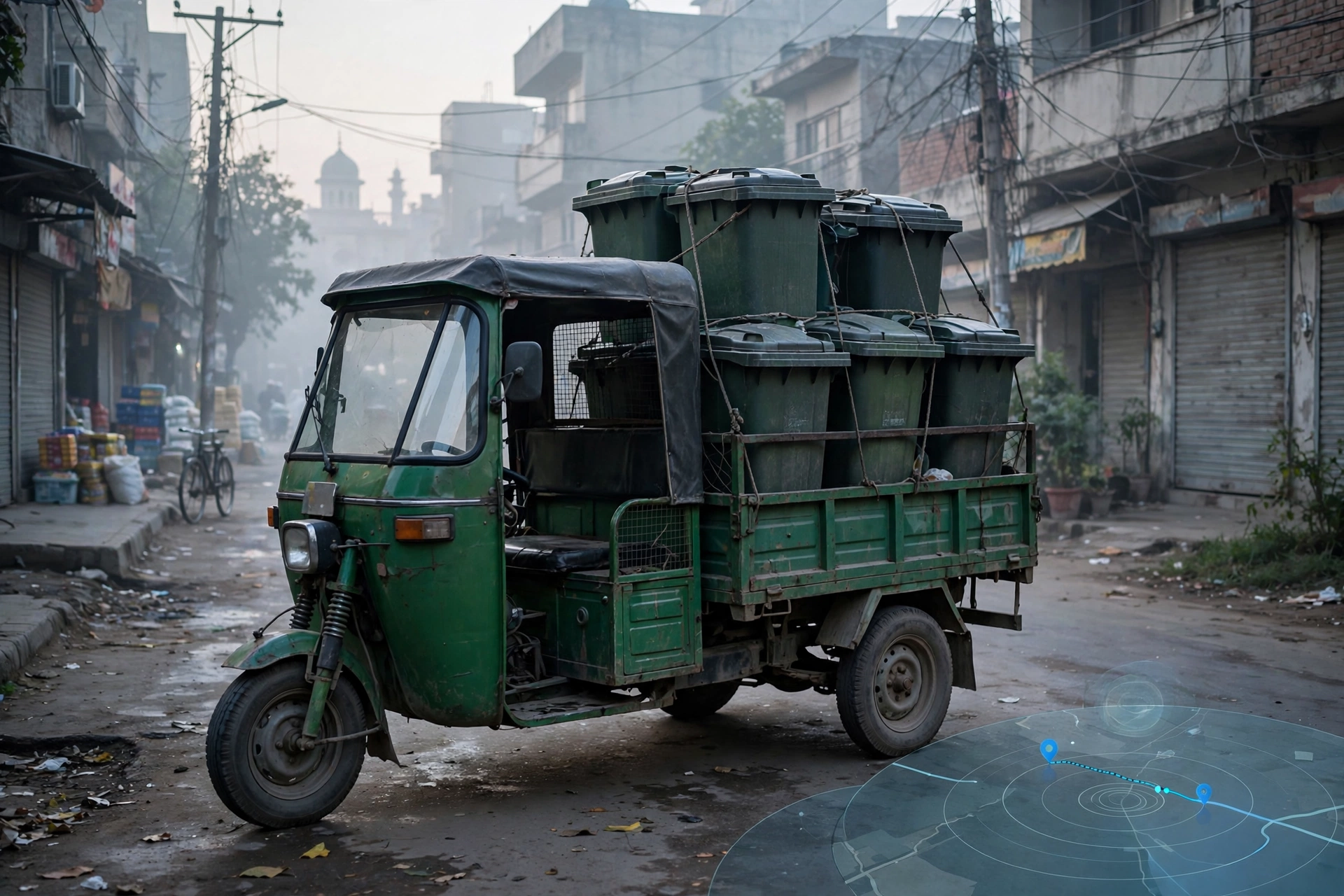 Loader rickshaws carrying municipal waste being digitally tracked under Punjab's new sanitation monitoring initiative